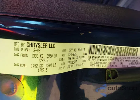 2008 Jeep Grand Cherokee Laredo z USA, uszkodzony, nr VIN 1J8GR48K48C211576